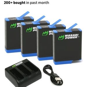Wasabi Power Rechargeable Camera Batteries - Black & Blue (4 Pack)